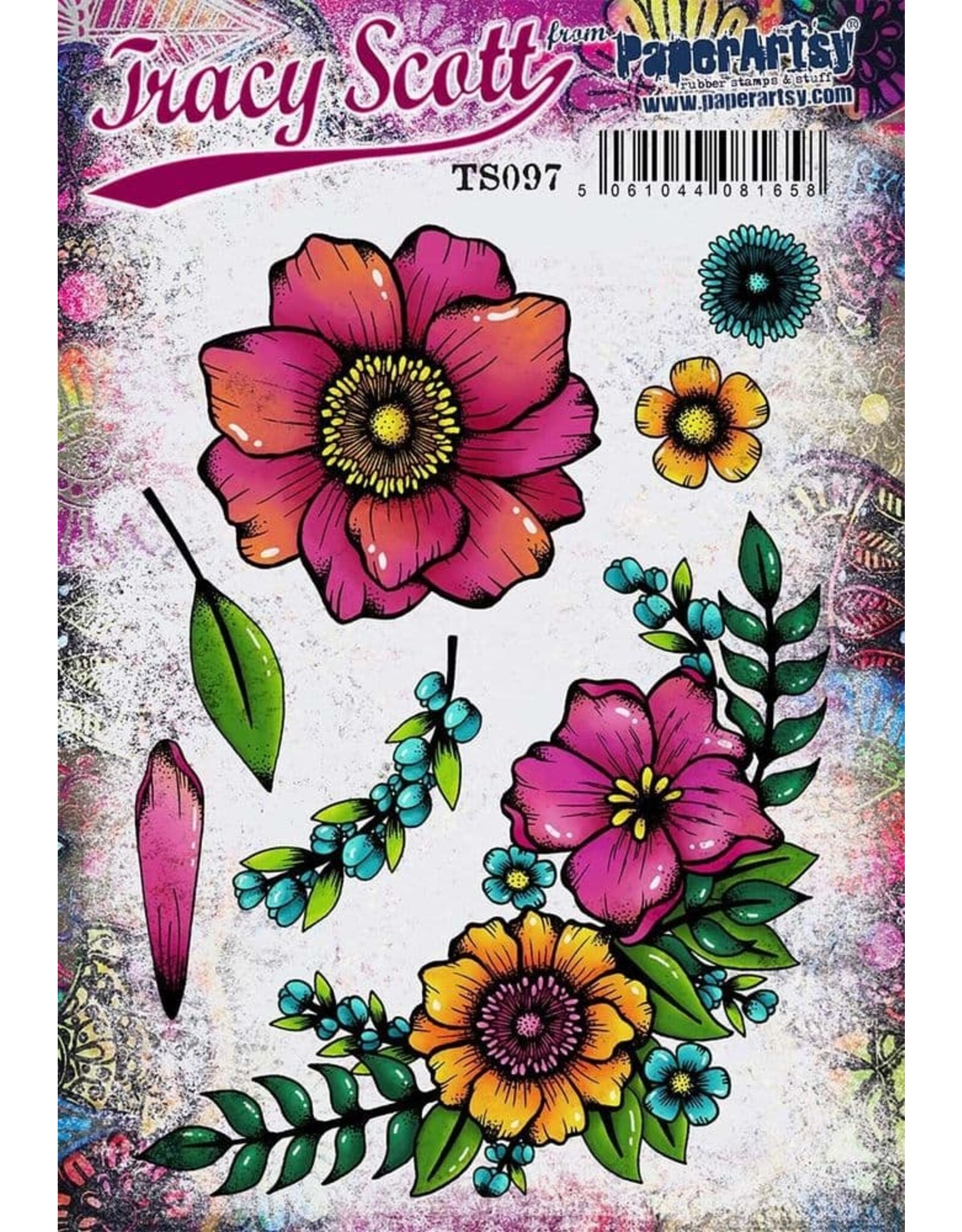 PAPER ARTSY PAPER ARTSY TRACY SCOTT TS097 CLING STAMP SET