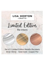 LISA HORTON CRAFTS LISA HORTON CRAFTS CLOUD 9 INK RE-INKER - SILVER SHINE, SOLID GOLD, COPPER POT