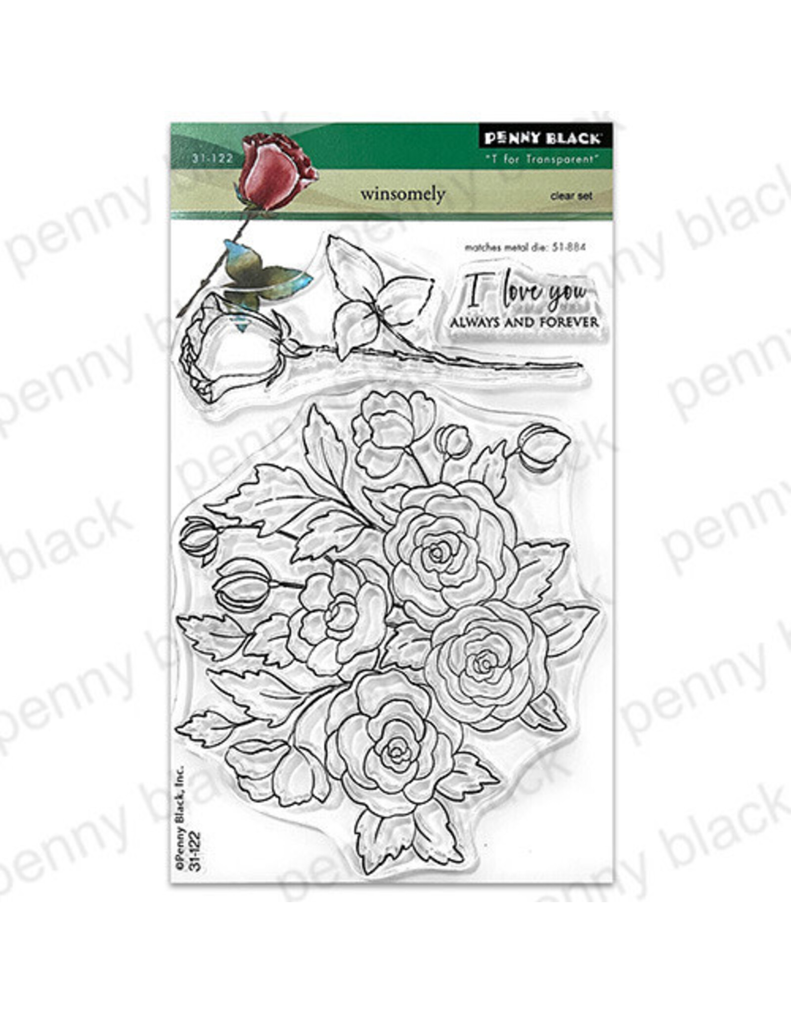 PENNY BLACK PENNY BLACK WINSOMELY CLEAR STAMP SET