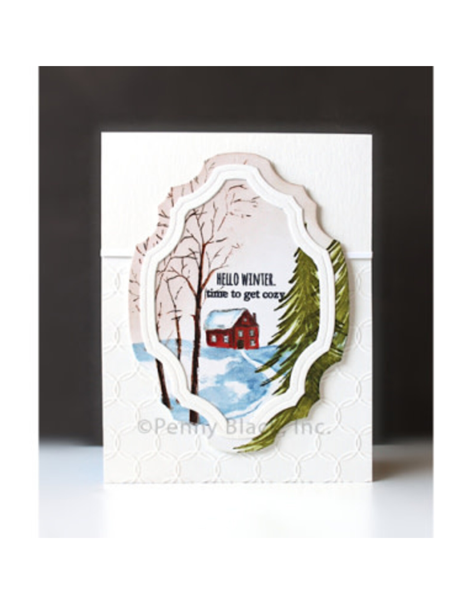PENNY BLACK PENNY BLACK LINKED 6x6 EMBOSSING FOLDER