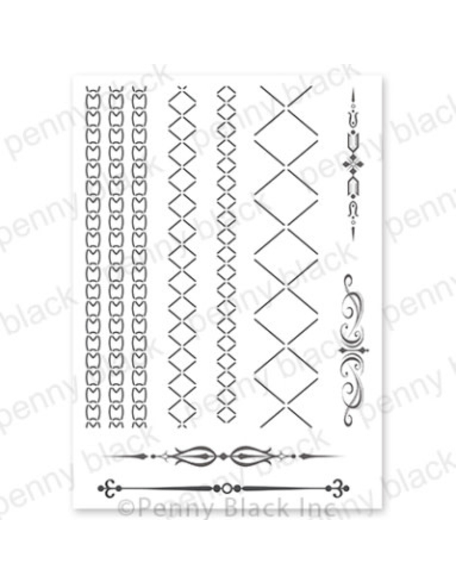PENNY BLACK PENNY BLACK BORDER BLISS STICK & SHINE RUB-ONS
