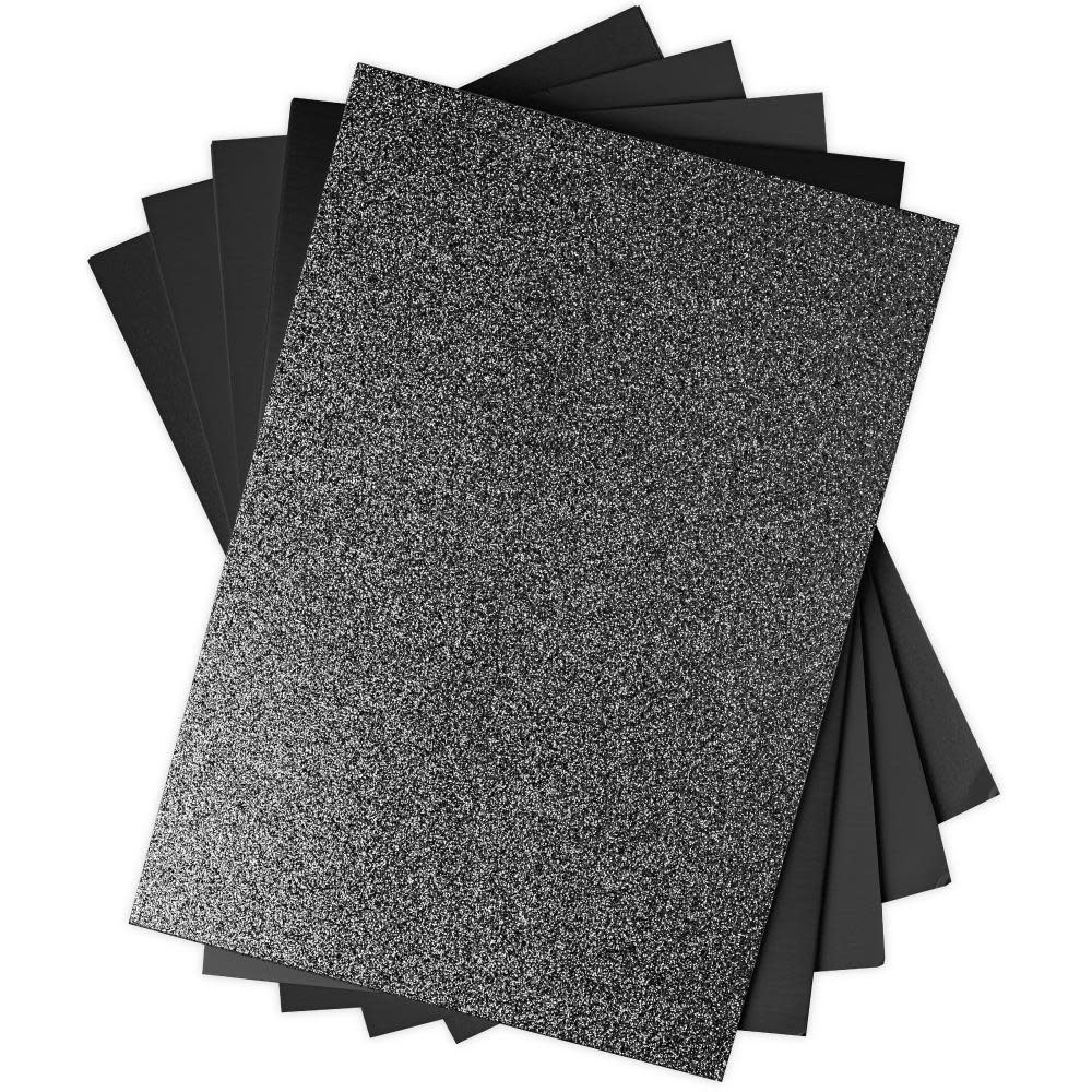 SIZZIX SIZZIX BLACK OPULENT CARDSTOCK PACK 5 TYPES/50 SHEETS