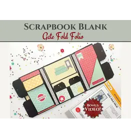 CRAFTREAT CRAFTREAT SCRAPBOOK BLANKS GATE FOLD FOLIO BLACK COLOR