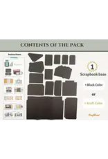 CRAFTREAT CRAFTREAT SCRAPBOOK BLANKS GATE FOLD FOLIO BLACK COLOR