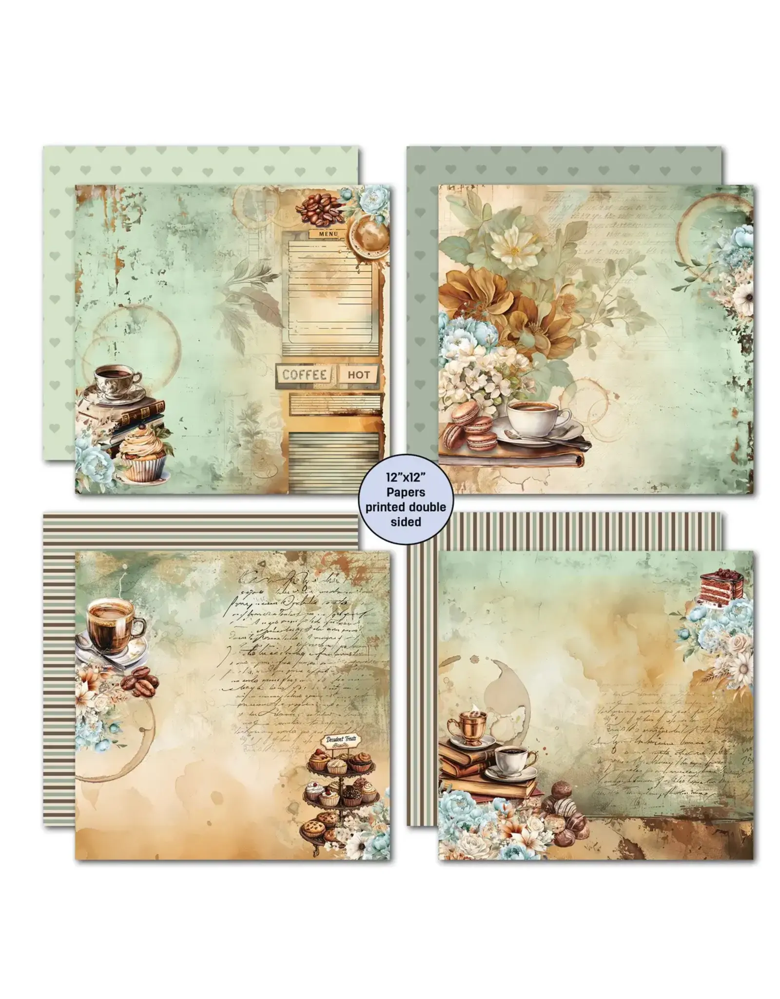 3QUARTER DESIGNS 3QUARTER DESIGNS MOCHA FIX 12x12 COLLECTION PACK