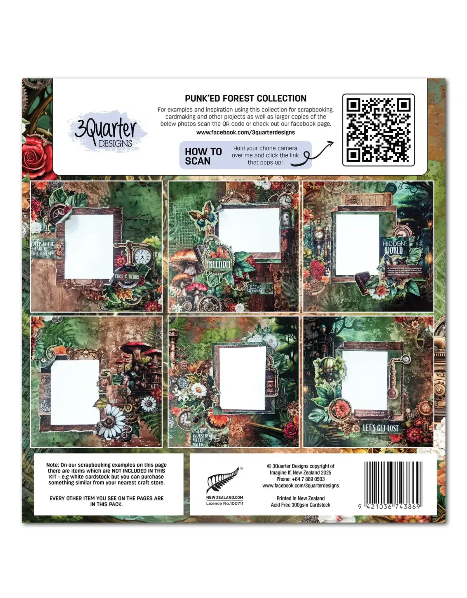 3QUARTER DESIGNS 3QUARTER DESIGNS PINK'ED FOREST 12x12 COLLECTION PACK