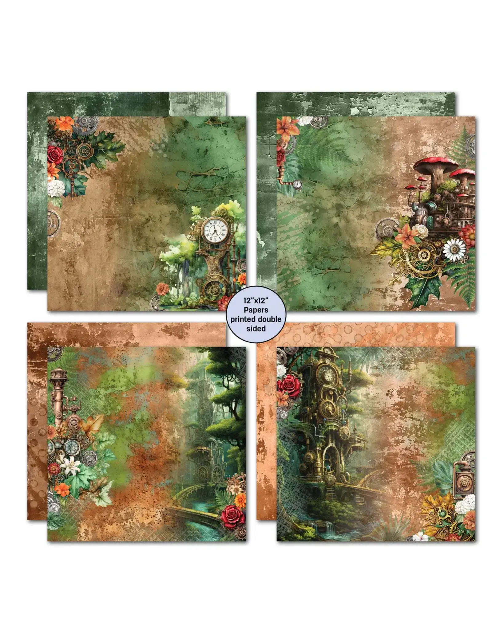 3QUARTER DESIGNS 3QUARTER DESIGNS PINK'ED FOREST 12x12 COLLECTION PACK