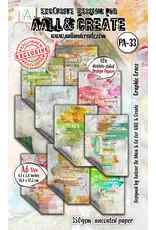 AALL & CREATE AALL & CREATE AUTOUR DE MWA & CO #PA-33 GRAPHIC GRACE A6 DOUBLE-SIDED DESIGN PAPERS 10/PK