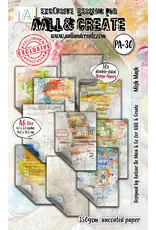 AALL & CREATE AALL & CREATE AUTOUR DE MWA & CO #PA-30 MISH MASH A6 DOUBLE-SIDED DESIGN PAPERS 10/PK