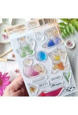 CHOU & FLOWERS CHOU & FLOWERS COLLECTION VIBRATIONS LES CHATONS YOGA A6 CLEAR STAMP SET