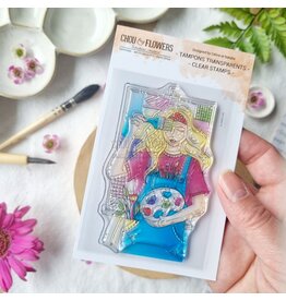 CHOU & FLOWERS CHOU & FLOWERS COLLECTION VIBRATIONS FILLE ARTISTE A7 CLEAR STAMP