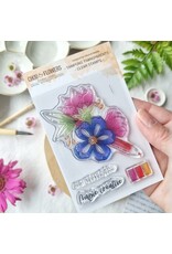 CHOU & FLOWERS CHOU & FLOWERS COLLECTION VIBRATIONS CRAYON FLEURI A7 CLEAR STAMP SET