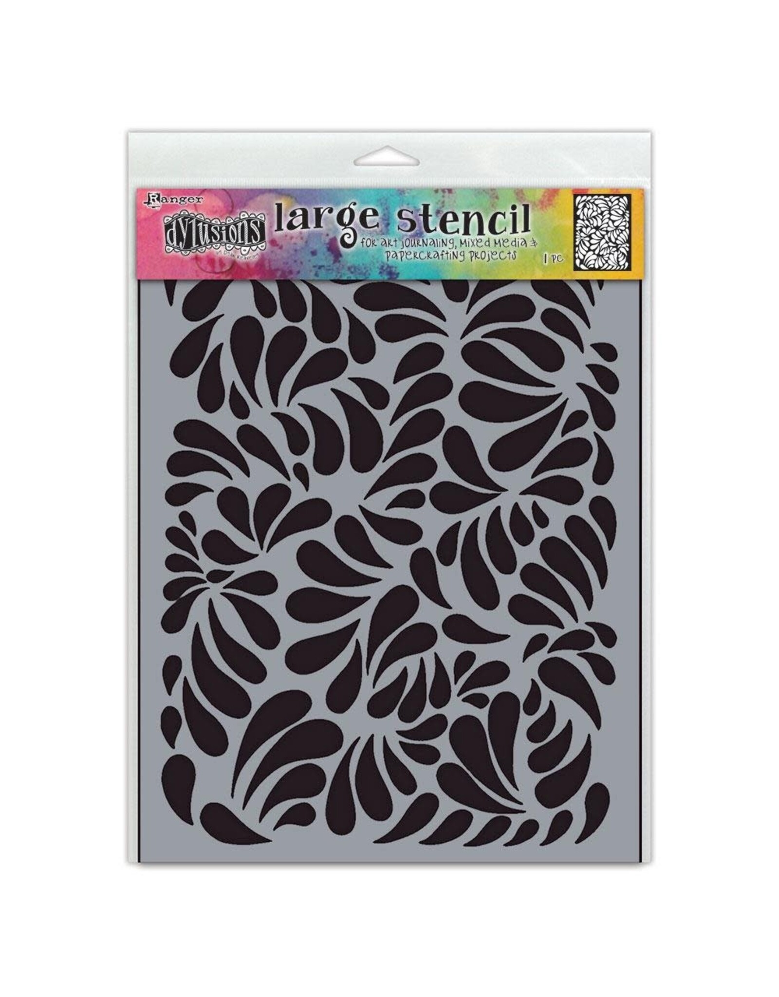 RANGER DYLUSIONS BRUSH STROKES LARGE 9x12 STENCIL