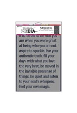 RANGER RANGER DINA WAKLEY MEDIA STENCIL FEEL YOUR MAGIC 9"X6"