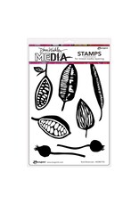 RANGER RANGER DINA WAKLEY MEDIA BOLD BOTANICALS CLING STAMP SET