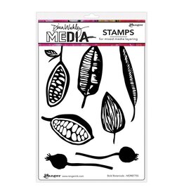 RANGER RANGER DINA WAKLEY MEDIA BOLD BOTANICALS CLING STAMP SET