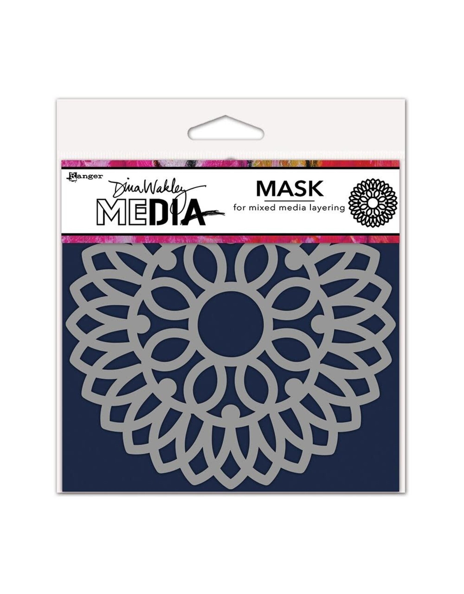 RANGER RANGER DINA WAKLEY MEDIA 5.5"X5.5" POINTY DOILY COASTER STENCIL