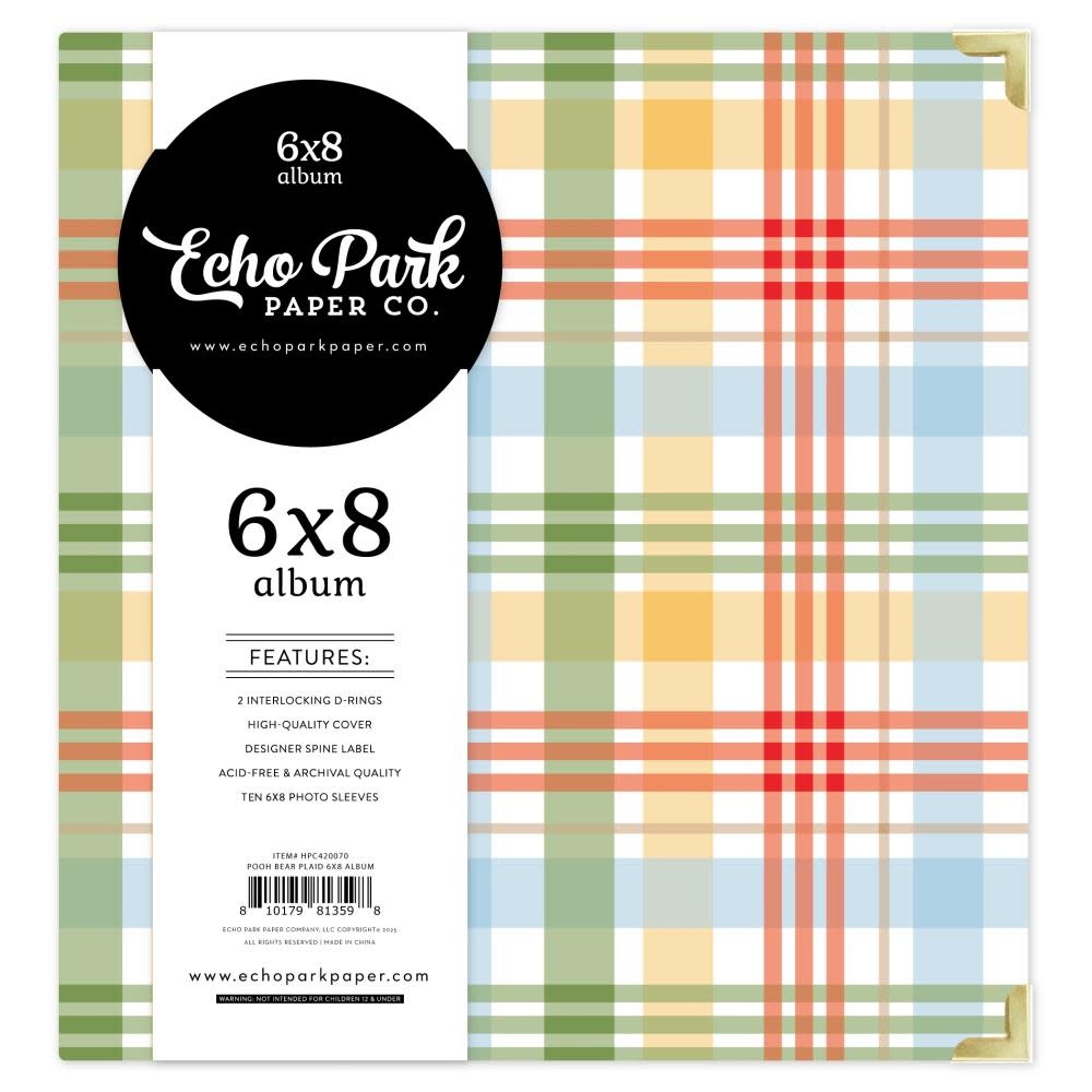 ECHO PARK PAPER ECHO PARK THE HOUSE AT POOH CORNER POOH BEAR PLAID 6X8 ALBUM