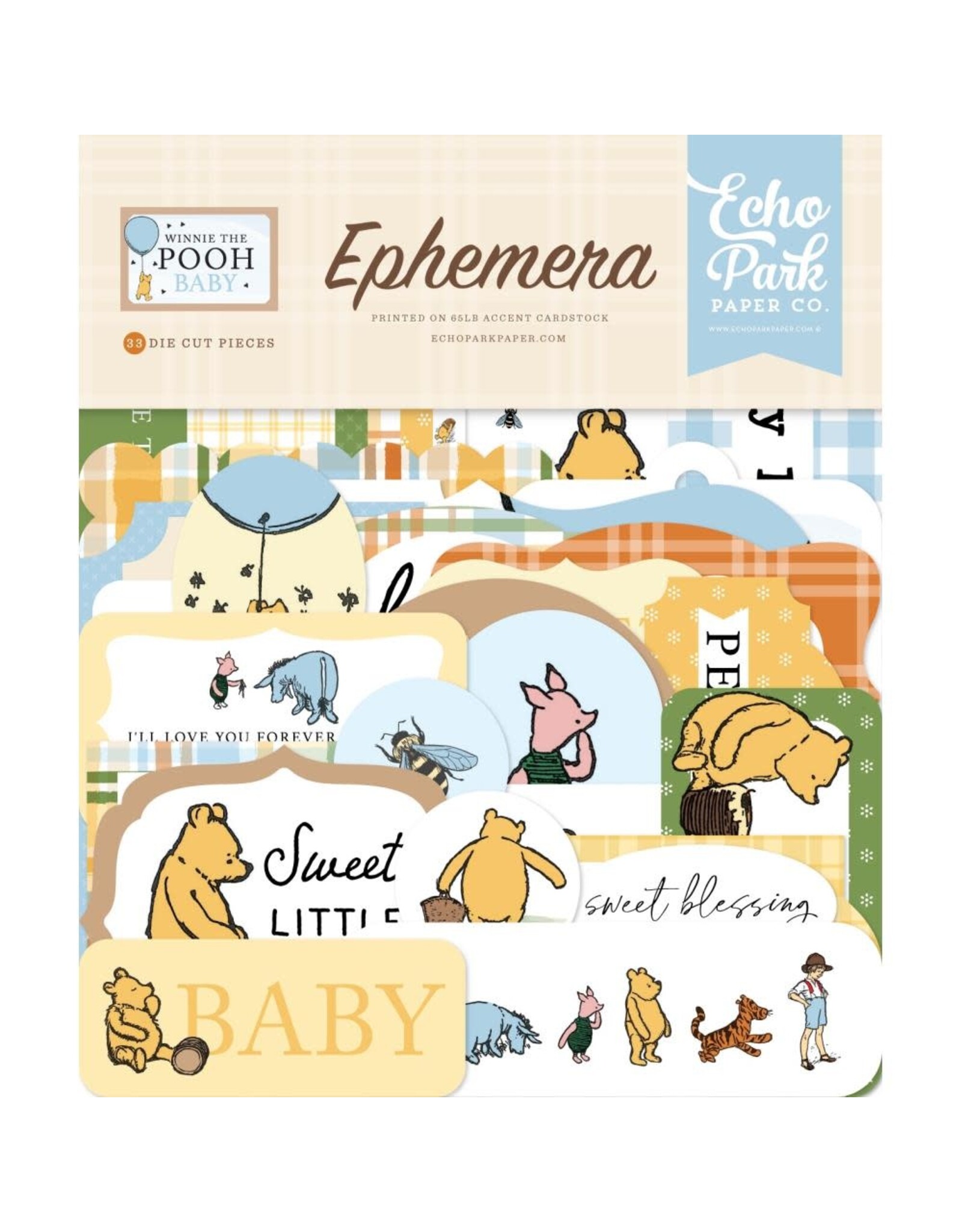 ECHO PARK PAPER ECHO PARK WINNIE THE POOH BABY ICONS EPHEMERA DIE-CUTS