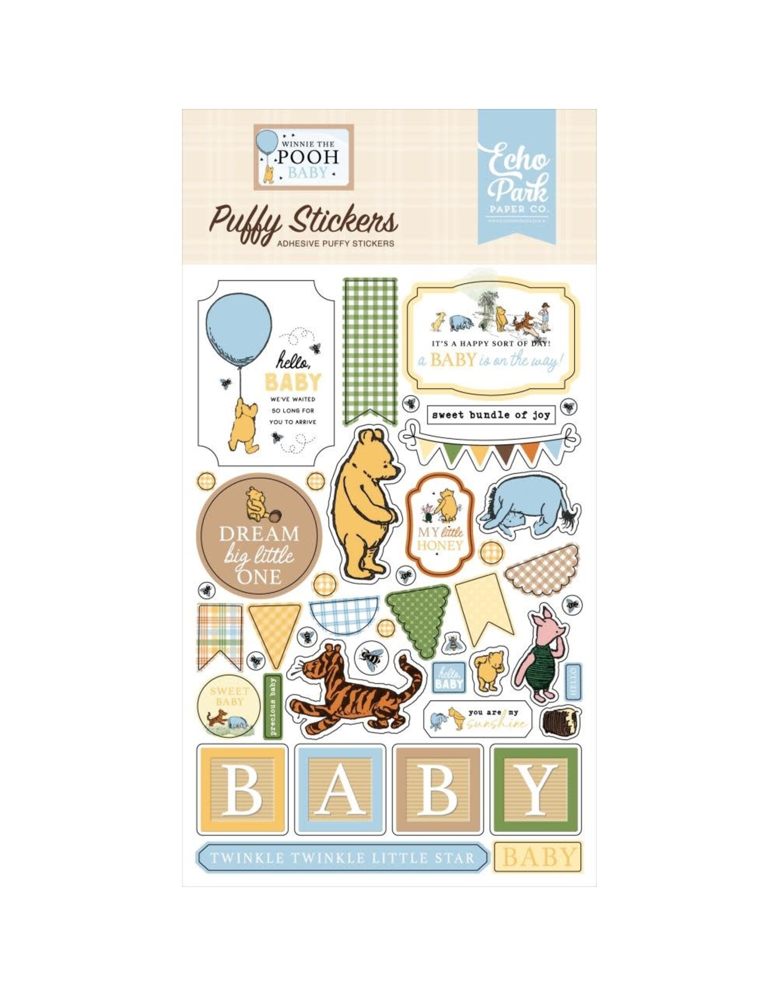 ECHO PARK PAPER ECHO PARK WINNIE THE POOH BABY PUFFY STICKERS
