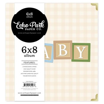 ECHO PARK PAPER ECHO PARK WINNIE THE POOH BABY BABY BLOCKS TAN 6X8 ALBUM