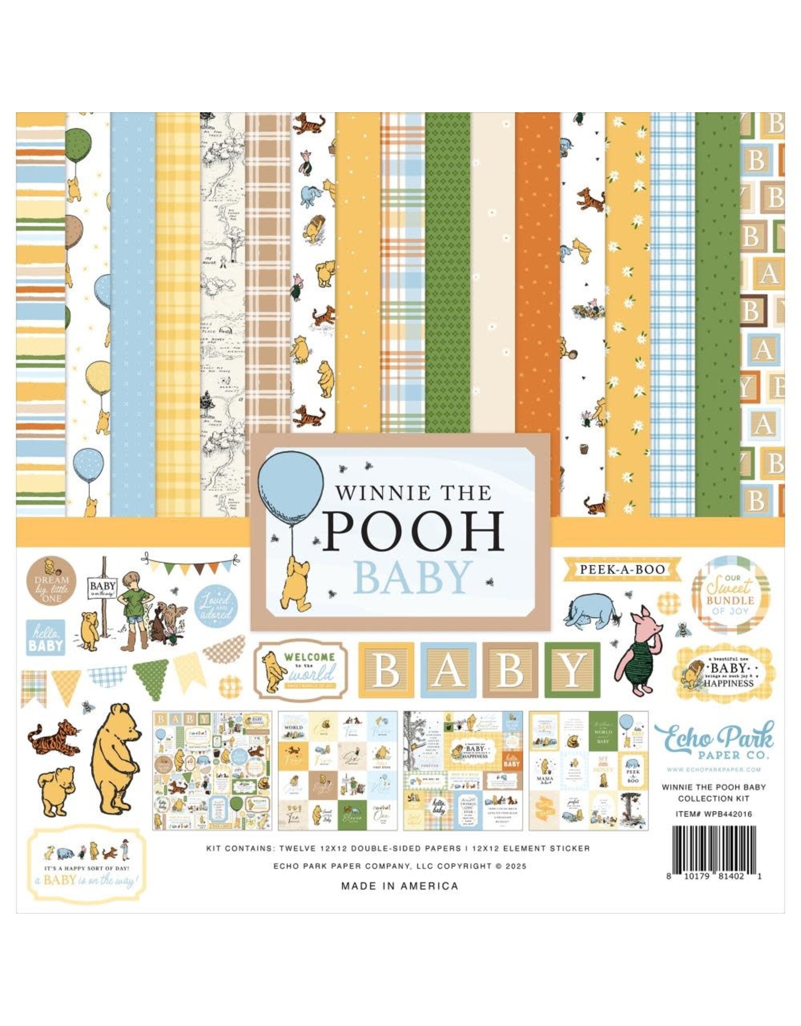 ECHO PARK PAPER ECHO PARK WINNIE THE POOH BABY 12x12 COLLECTION KIT