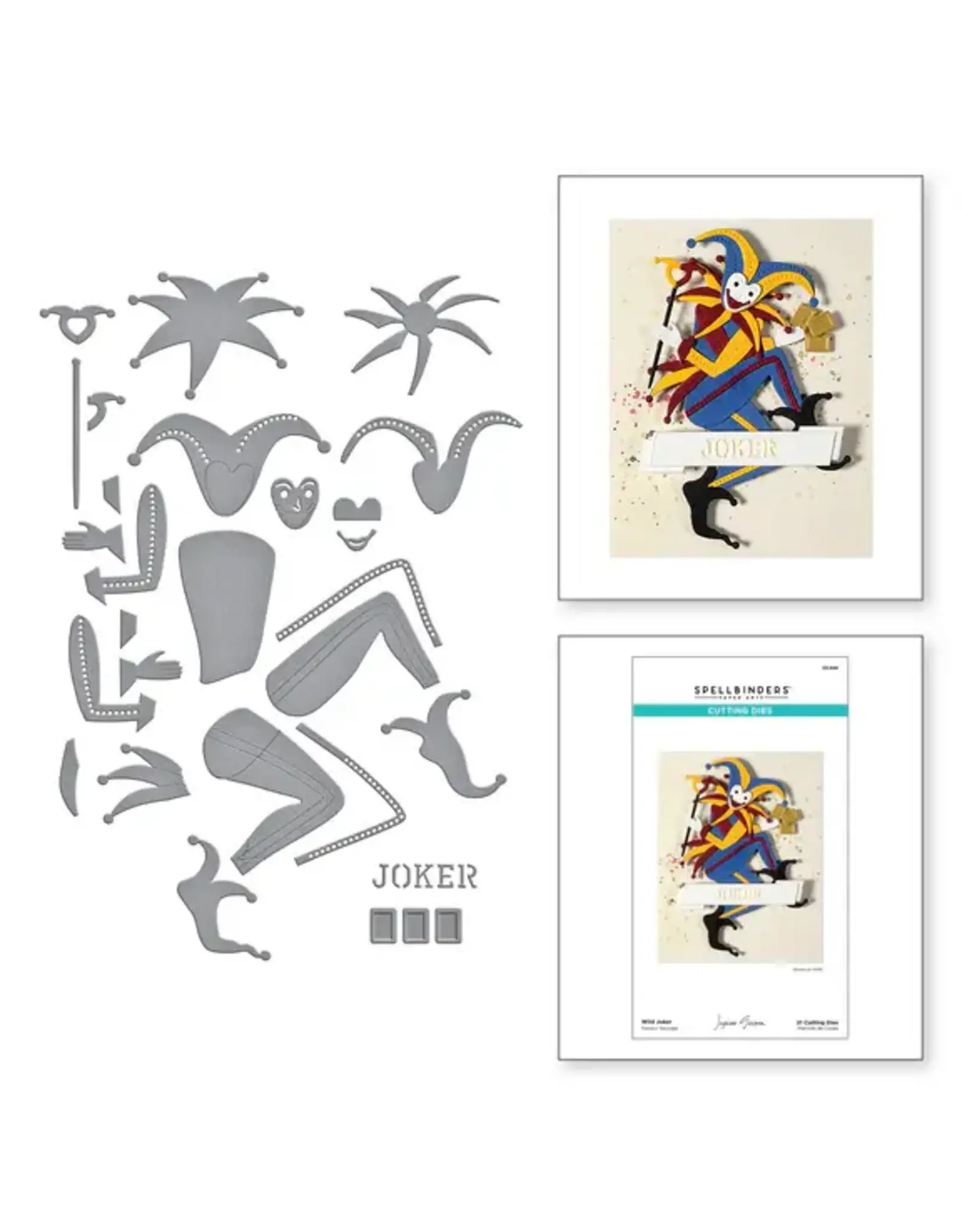 SPELLBINDERS SPELLBINDERS JAYCEE GASPAR JACK OF ALL TRADES COLLECTION WILD JOKER ETCHED DIE SET