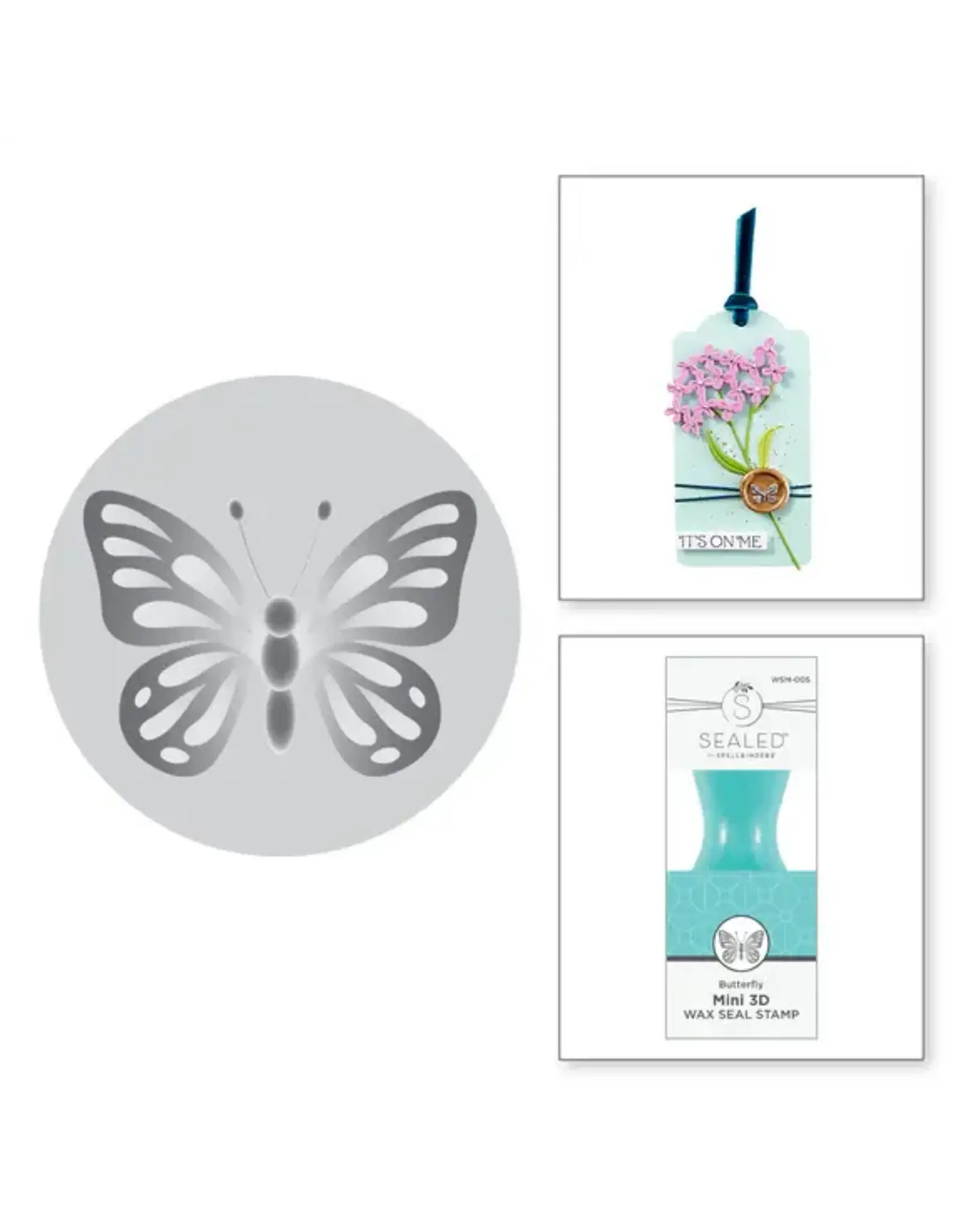SPELLBINDERS SPELLBINDERS MINI WAX SEALS COLLECTION BUTTERFLY MINI 3D WAX SEAL