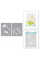 SPELLBINDERS SPELLBINDERS JUMP FOR JOY COLLECTION LILY PAD STENCIL