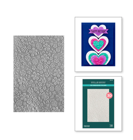 SPELLBINDERS SPELLBINDERS FLORAL REFLECTION COLLECTION FLOWER FRENZY 3D EMBOSSING FOLDER