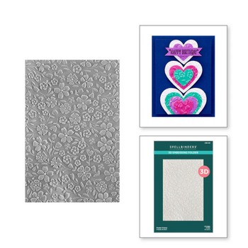 SPELLBINDERS SPELLBINDERS FLORAL REFLECTION COLLECTION FLOWER FRENZY 3D EMBOSSING FOLDER