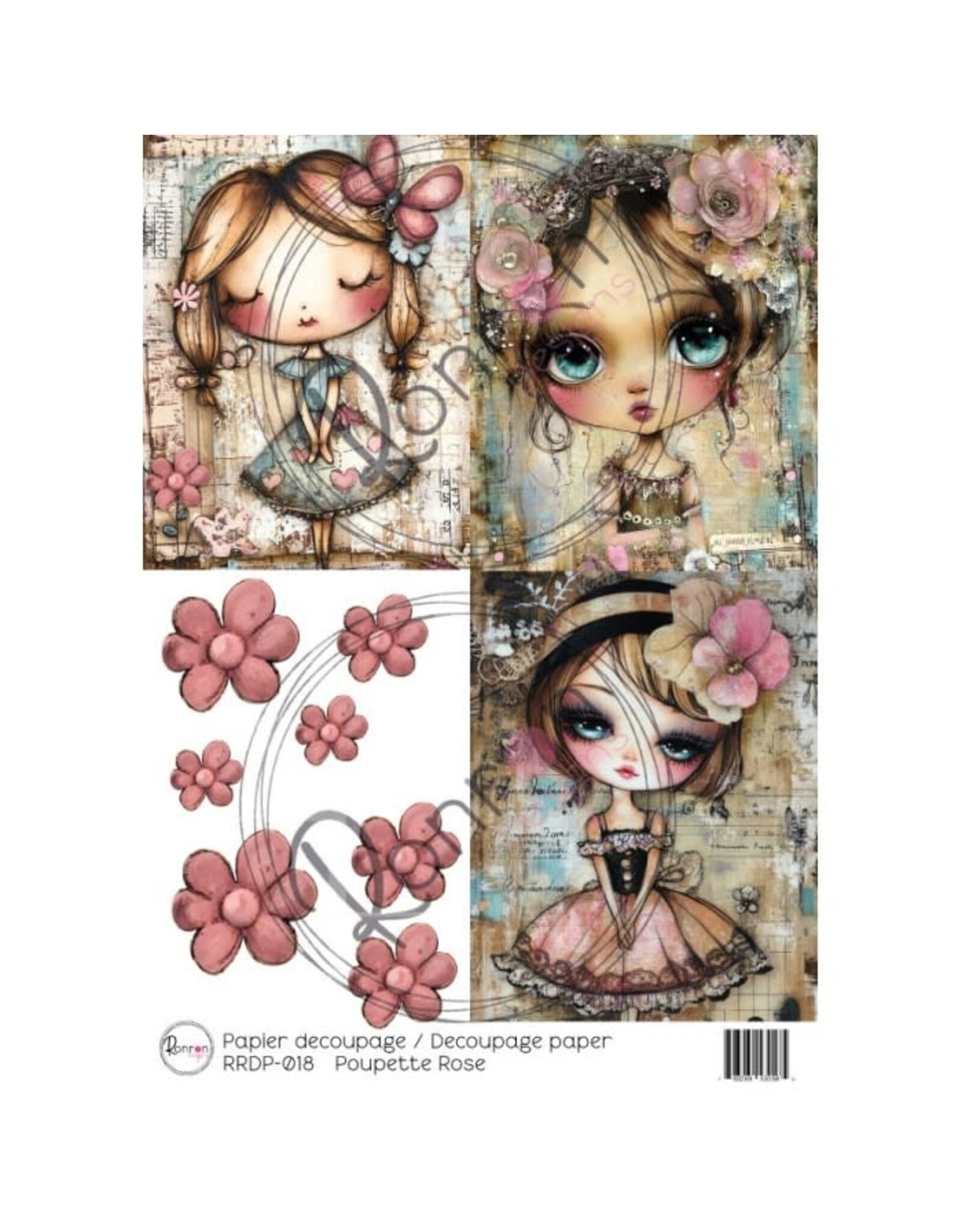 RONRON DESIGNS RONRON DESIGNS POUPETTE ROSE RICE PAPER