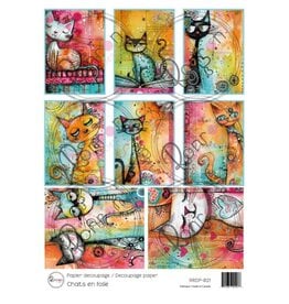 RONRON DESIGNS RONRON DESIGNS CHATS EN FOLIE RICE PAPER