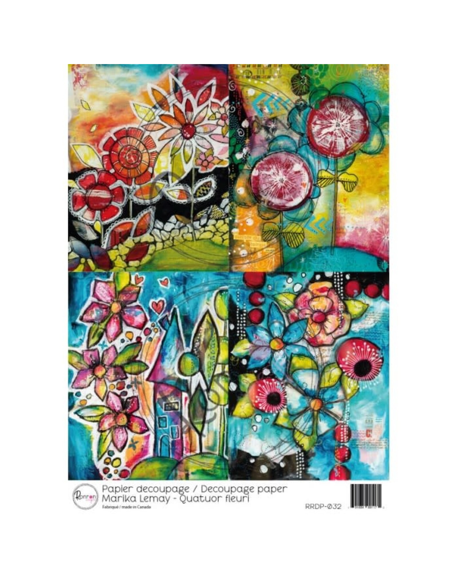 RONRON DESIGNS RONRON DESIGNS MARIKA LEMAY - QUATUOR FLEURI RICE PAPER
