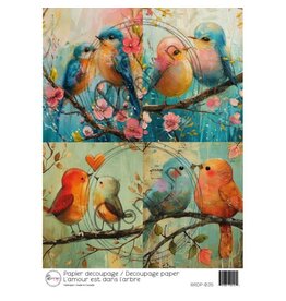 RONRON DESIGNS RONRON DESIGNS L'AMOUR EST DANS L'ARBRE RICE PAPER