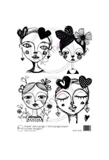 RONRON DESIGNS RONRON DESIGNS DOODLE VISAGES 1 RICE PAPER