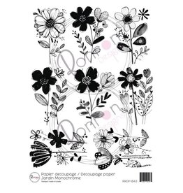 RONRON DESIGNS RONRON DESIGNS JARDIN MONOCHROME RICE PAPER