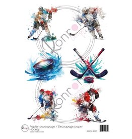 RONRON DESIGNS RONRON DESIGNS HOCKEY RICE PAPER