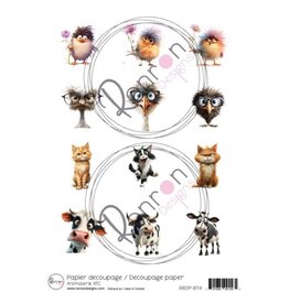 RONRON DESIGNS RONRON DESIGNS ANIMALERIE ATC RICE PAPER