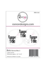 RONRON DESIGNS RONRON DESIGNS BONNE FÊTE 3 WOOD PIECES