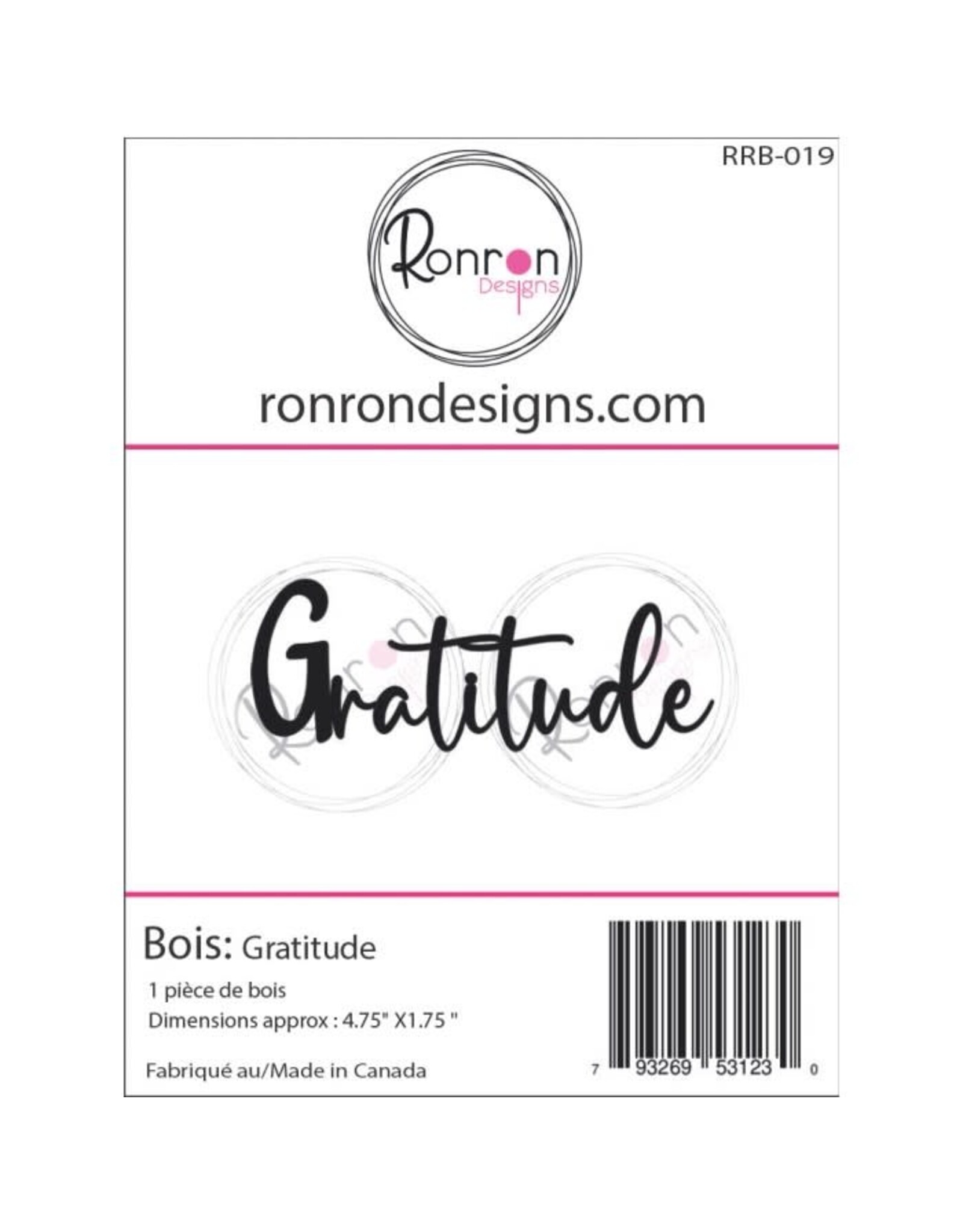 RONRON DESIGNS RONRON DESIGNS GRATITUDE WOOD PIECES