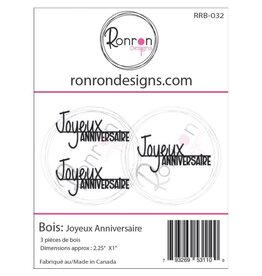 RONRON DESIGNS RONRON DESIGNS JOYEUX ANNIVERSAIRE WOOD PIECES