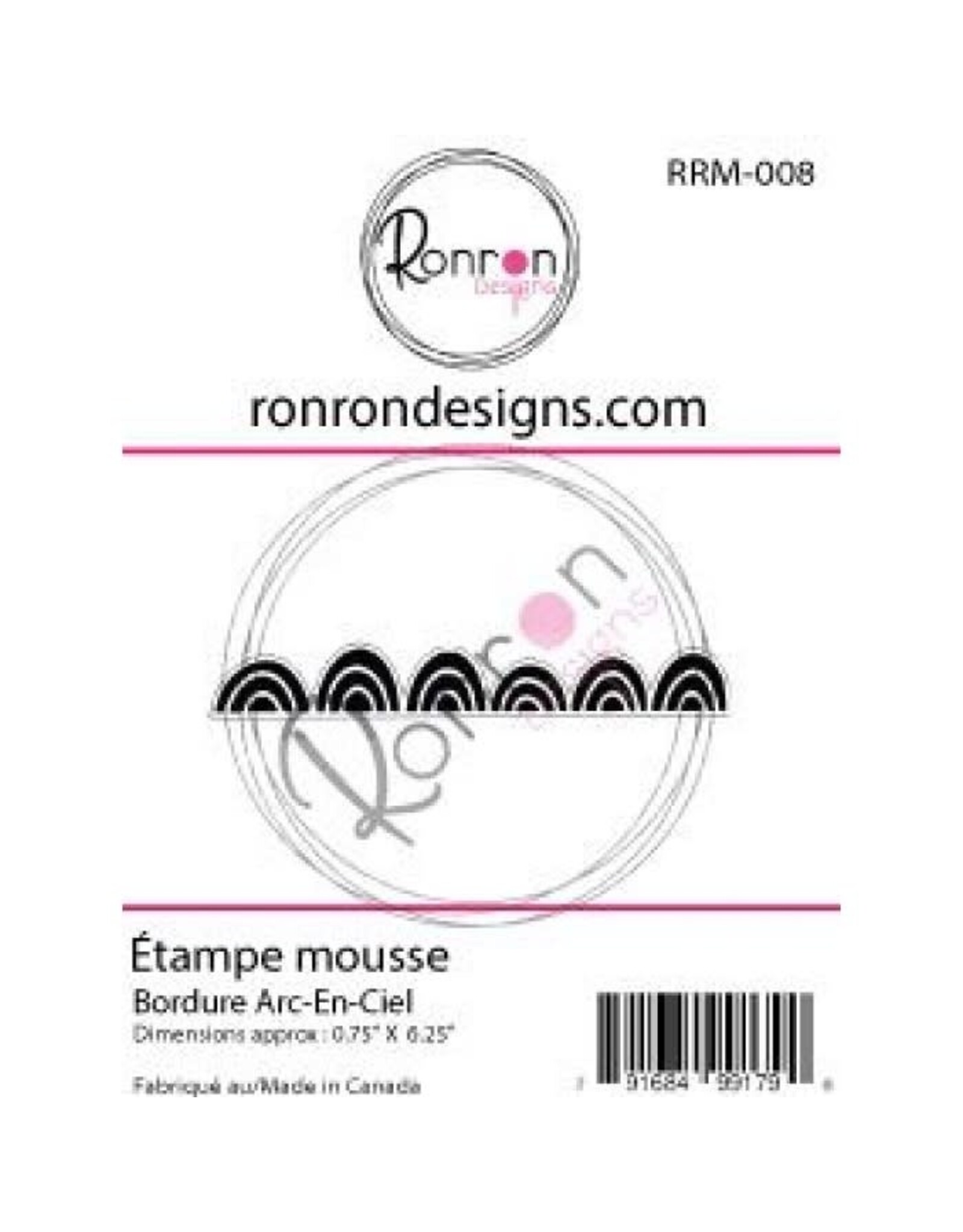 RONRON DESIGNS RONRON DESIGNS BORDURE ARC-EN-CIEL FOAM STAMP