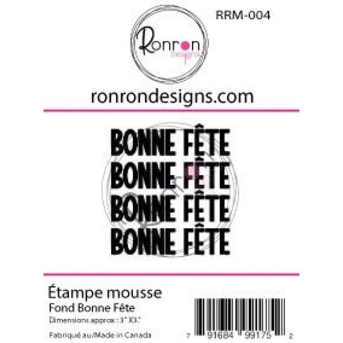 RONRON DESIGNS RONRON DESIGNS FOND BONNE FÊTE FOAM STAMP