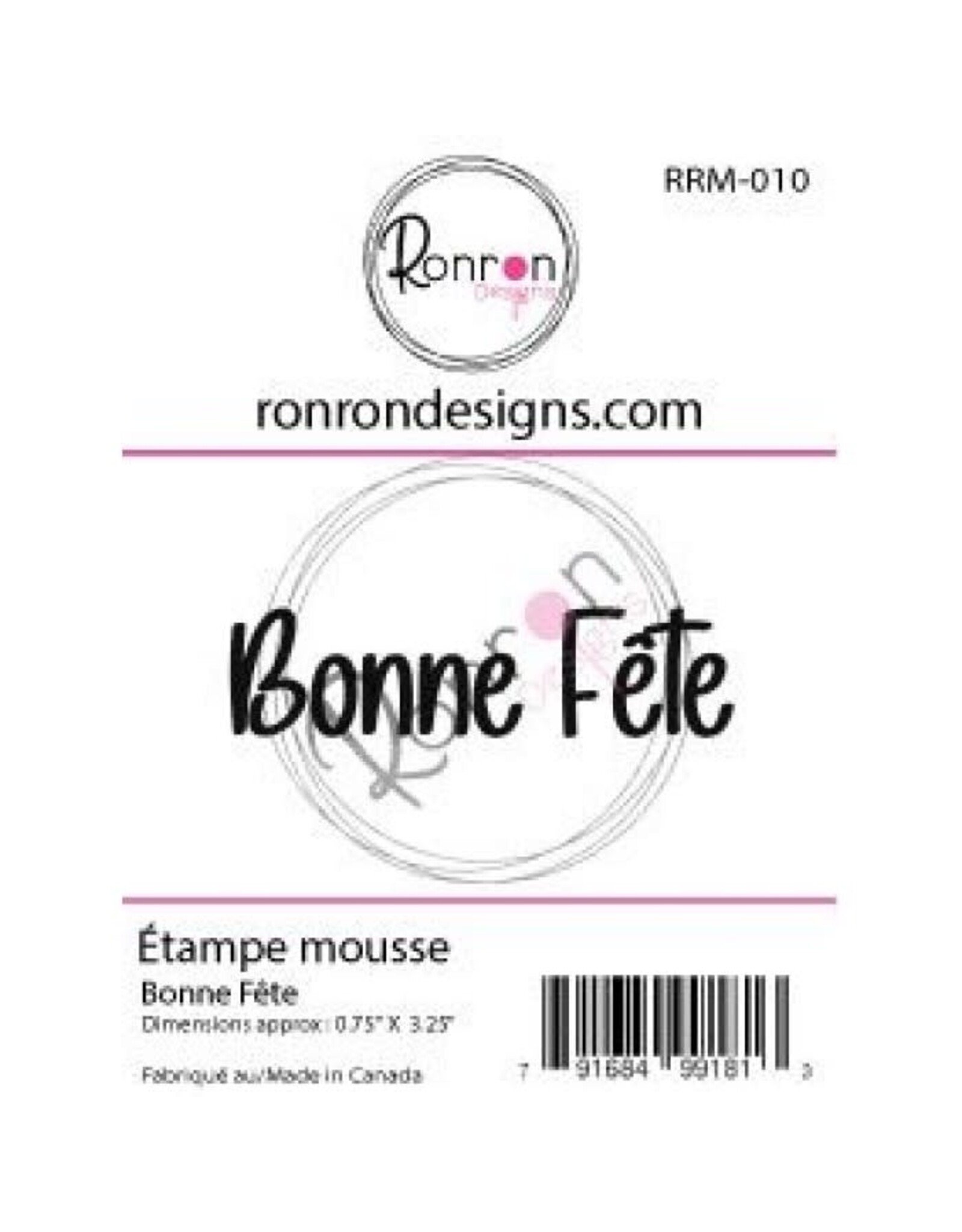 RONRON DESIGNS RONRON DESIGNS BONNE FÊTE FOAM STAMP