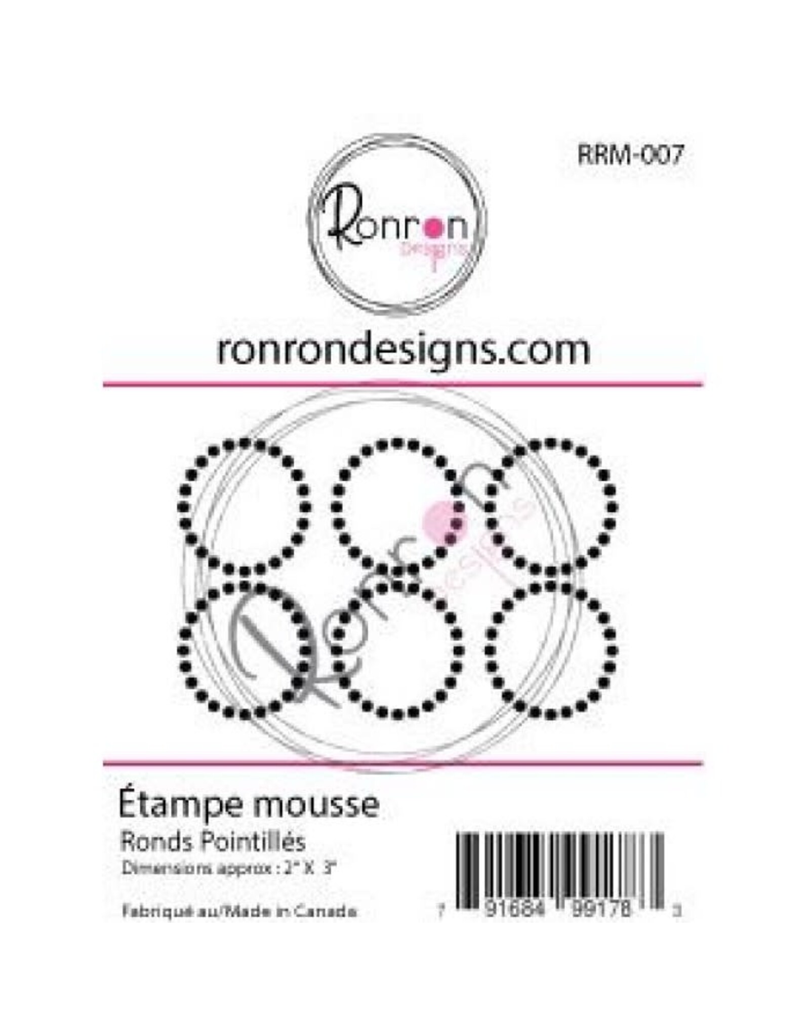 RONRON DESIGNS RONRON DESIGNS RONDS POINTILLÉS FOAM STAMP