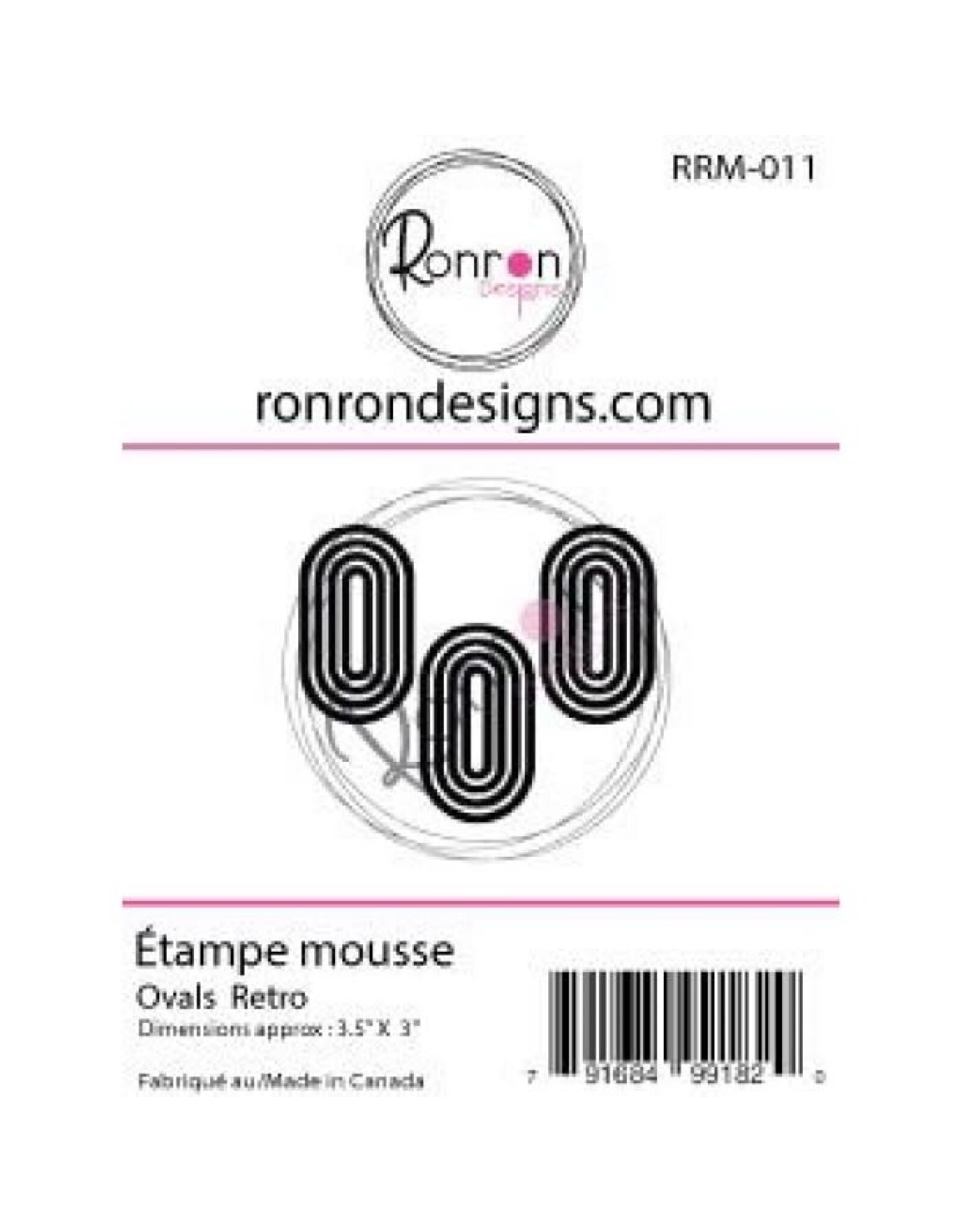 RONRON DESIGNS RONRON DESIGNS OVALES RÉTRO FOAM STAMP