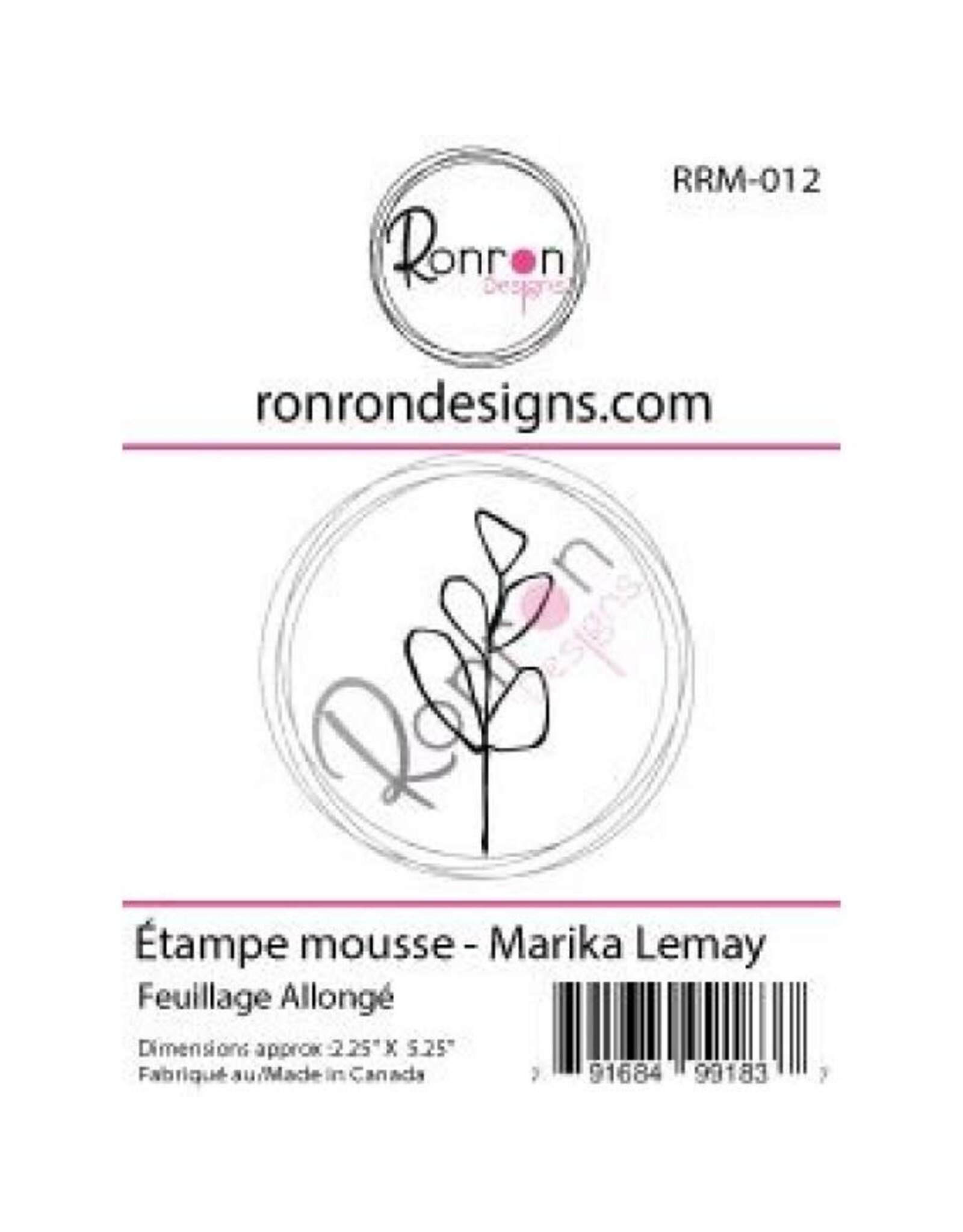 RONRON DESIGNS RONRON DESIGNS MARIKA LEMAY - FEUILLAGE ALLONGÉ FOAM STAMP