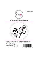 RONRON DESIGNS RONRON DESIGNS MARIKA LEMAY - DUO DE FEUILLAGES FOAM STAMP SET