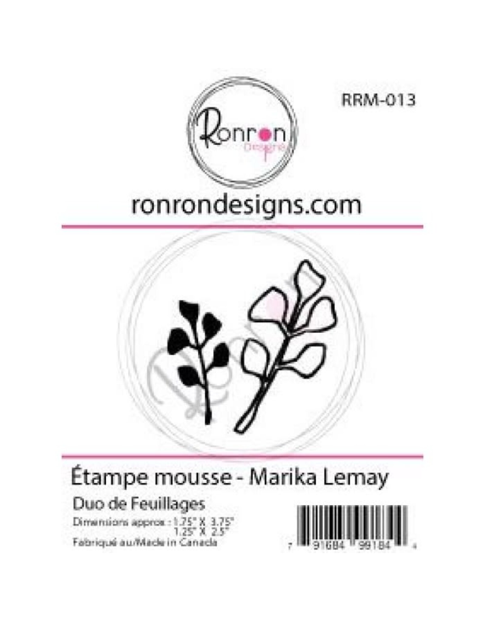 RONRON DESIGNS RONRON DESIGNS MARIKA LEMAY - DUO DE FEUILLAGES FOAM STAMP SET
